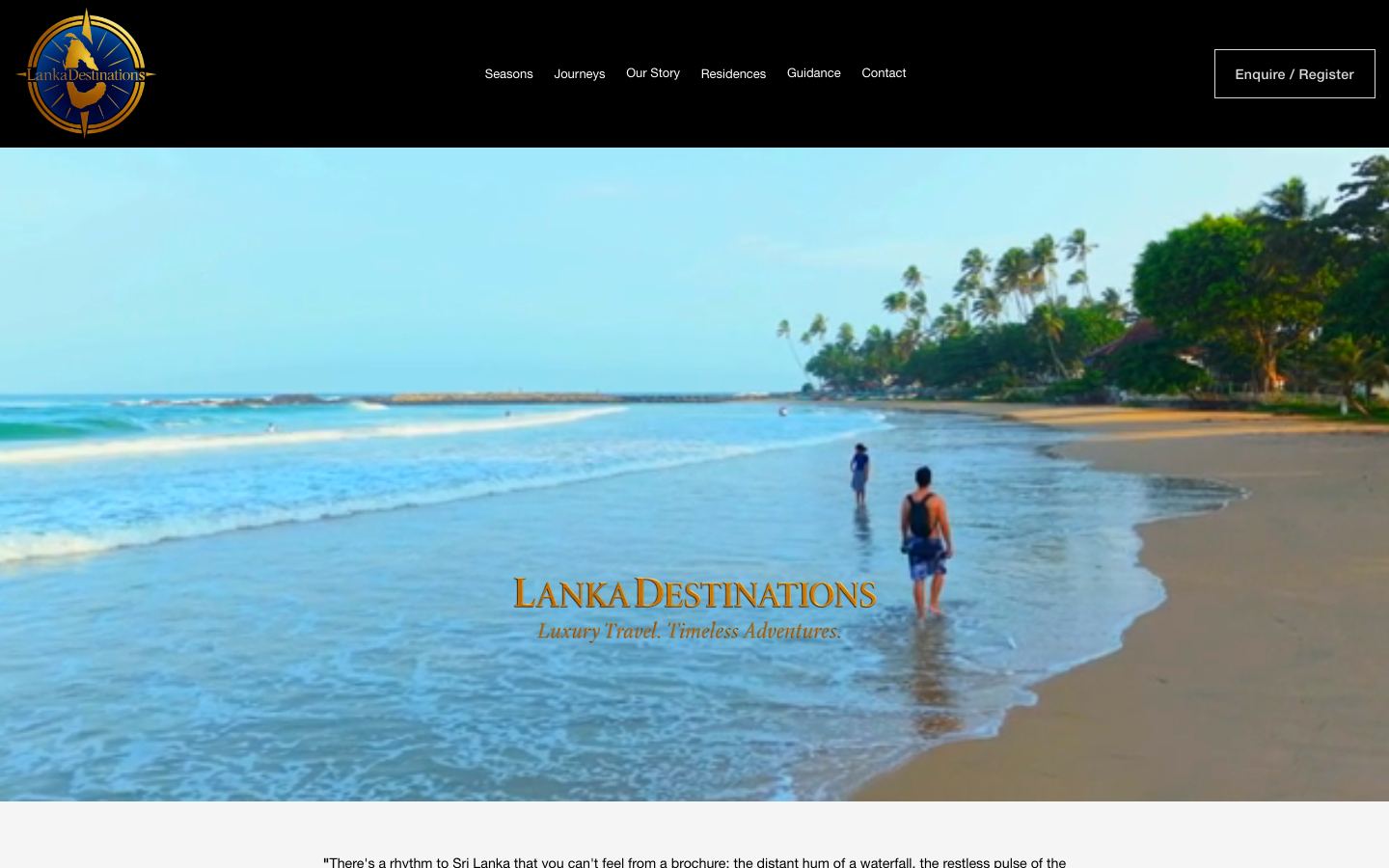 Lanka Destinations website